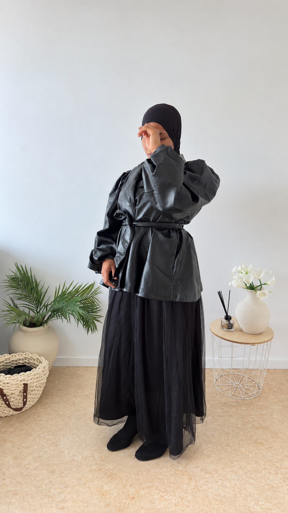 Veste blazer effet cuir