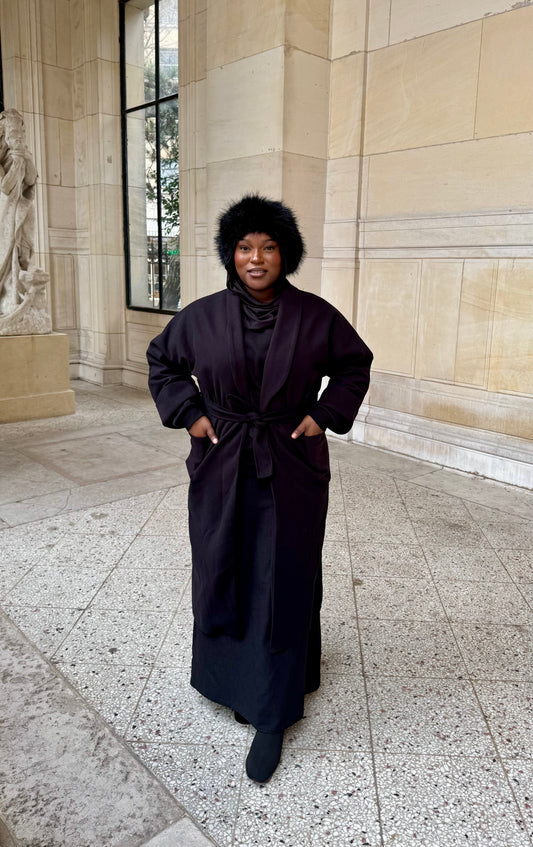 Manteau manche retroussé