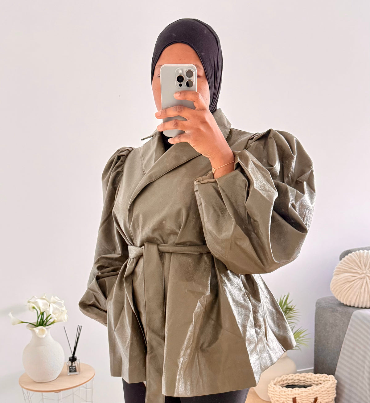 Veste blazer effet cuir