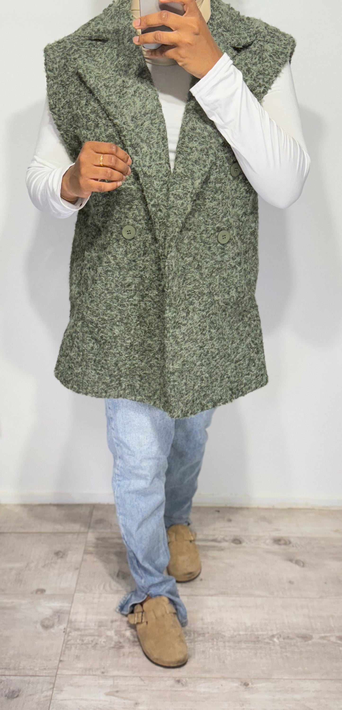 Veste sans manches oversized