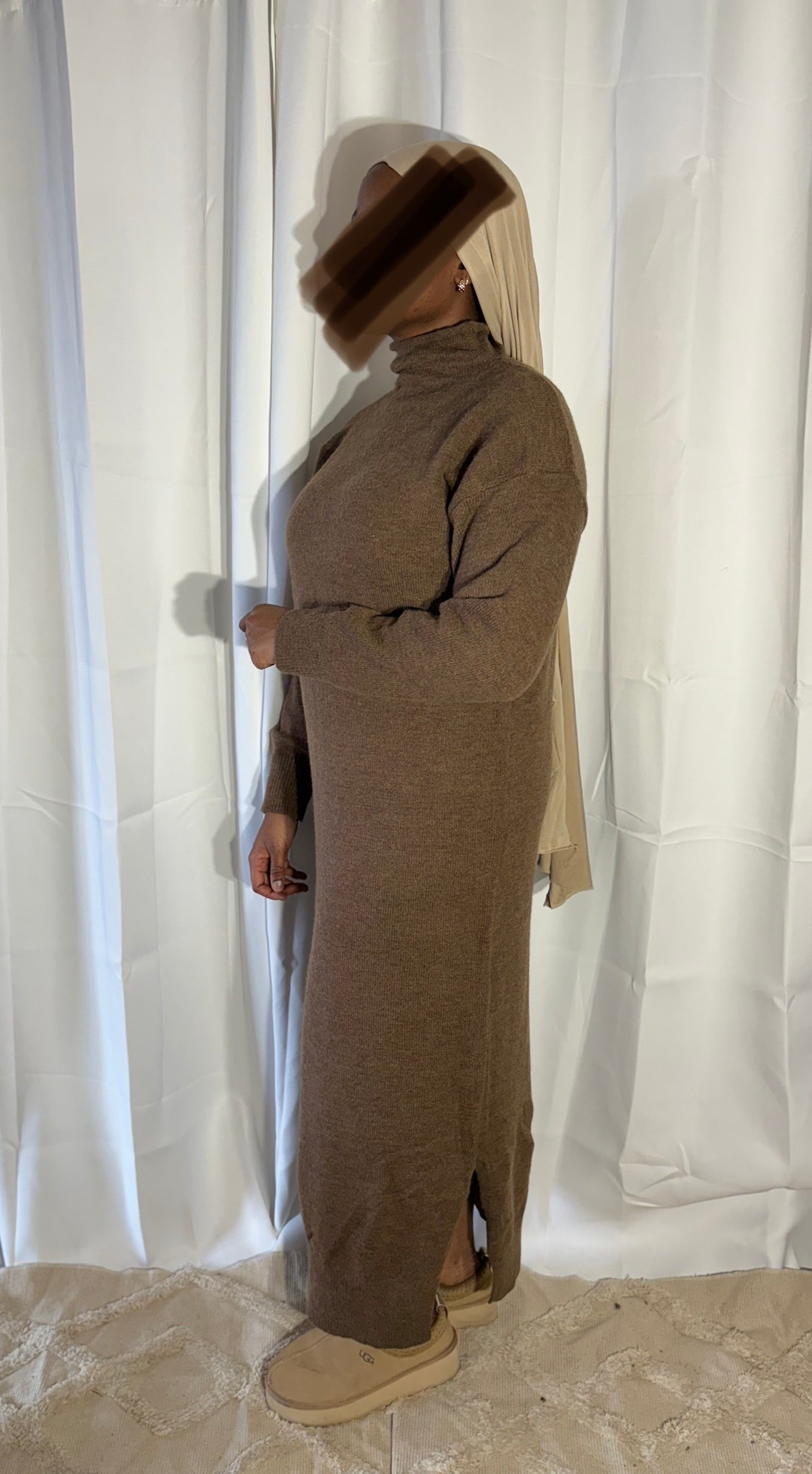 Robe longue avec fente